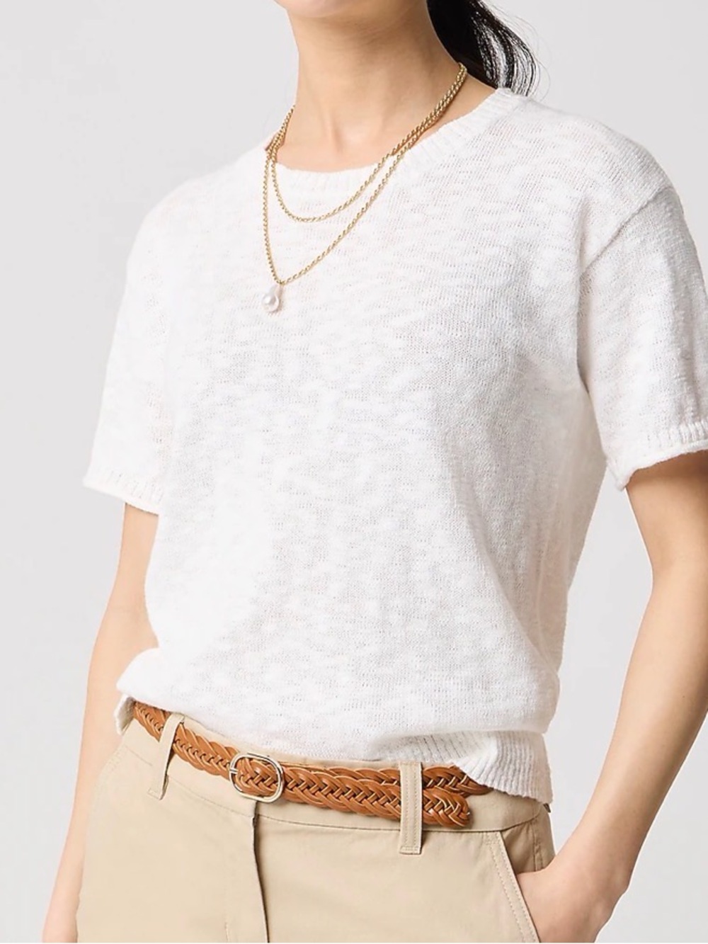J Crew Factory~ Short-sleeve relaxed beach sweater NWOT Size XS